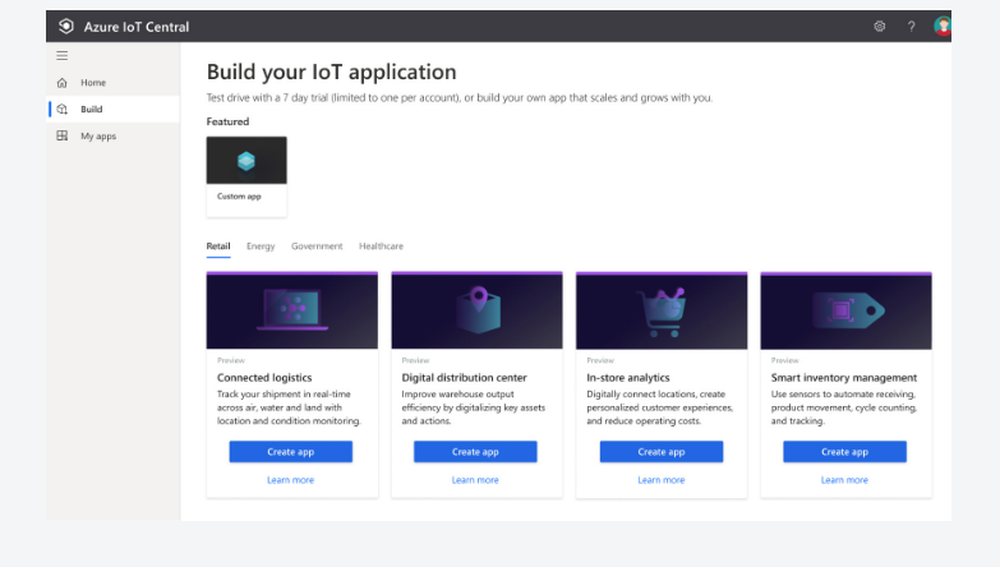 Azure IoT Central Screenshot 1