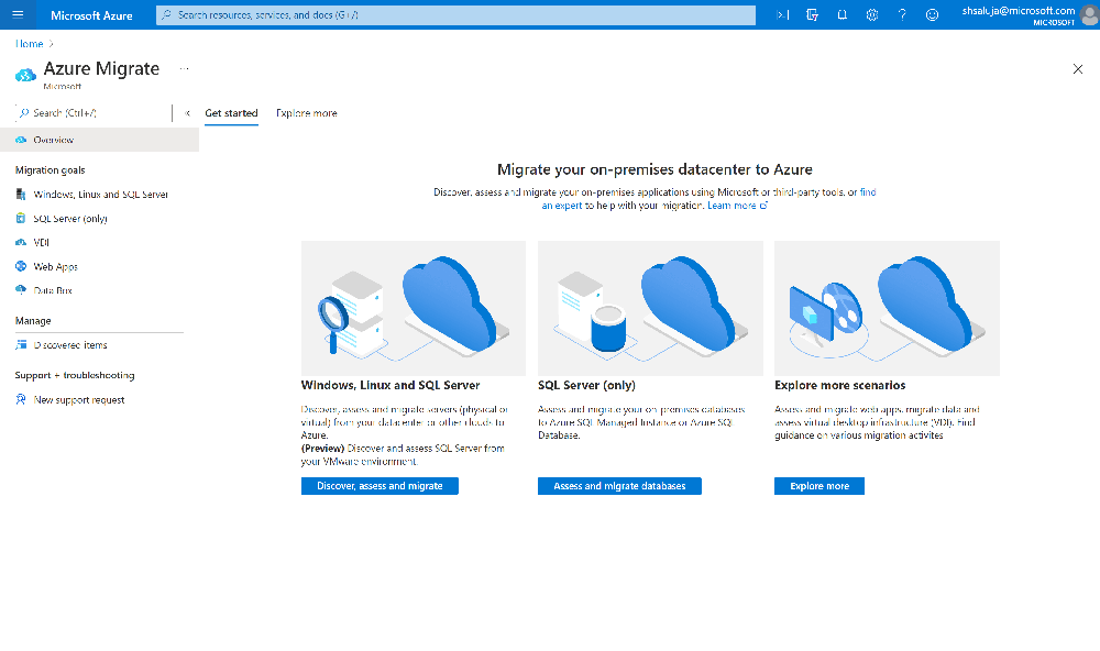 Azure Migrate Screenshot 1