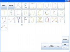 sample screen while editing the "alphabet" menu