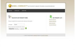 Babel Server: Dictionary Upload Page