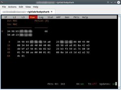 Raw data stream monitoring screen