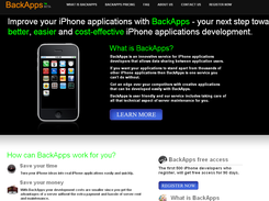 BackApps website home page