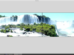 A widescreen image, placed to span the dual-monitor setup.