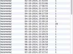 Chosing a Backup Set (Mac OS)