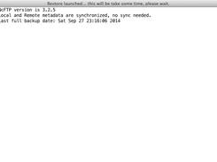 Restoring in process (Mac OS)