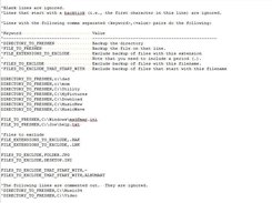 Freshen Files: Sample List of Directories/Files to backup