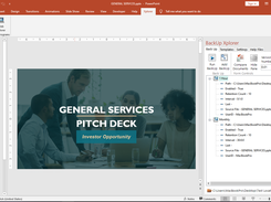 BackUp Xplorer example in MS PowerPoint taskpane