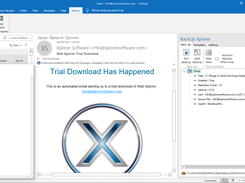 BackUp Xplorer example in MS Outlook taskpane