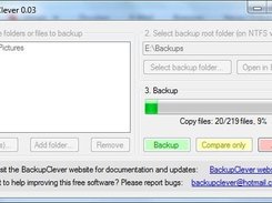 BackupClever 0.03 - In action: Copying files...