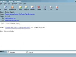 Sample of a completed backup.