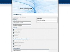 Editing a backup task.