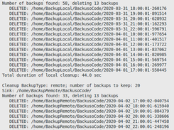 Backuso's Cleanup Message