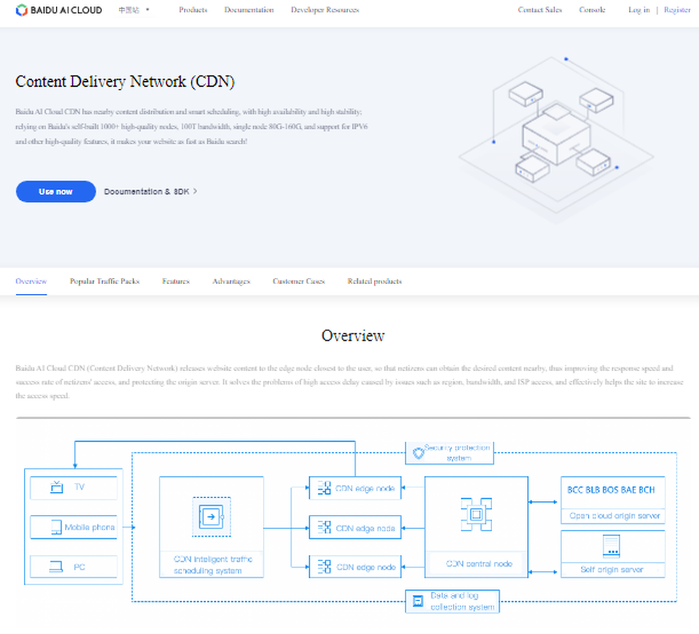 Baidu AI Cloud CDN Screenshot 1