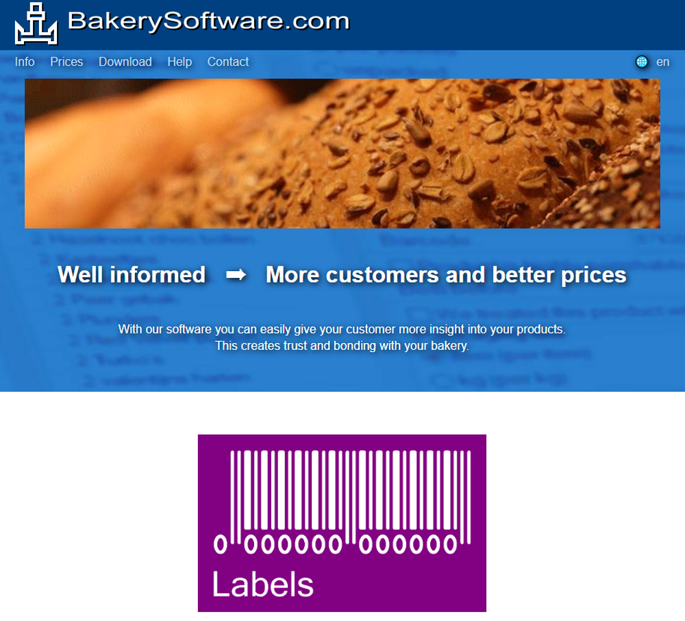 Bakers Labelling Software Screenshot 1