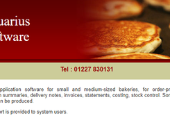 Aquarius Software Bakery Application Screenshot 1