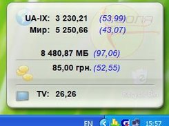 Balance Checker Main Window (Volia Broadband Skin, WinXP)