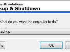 Backup and Shutdown Dialog