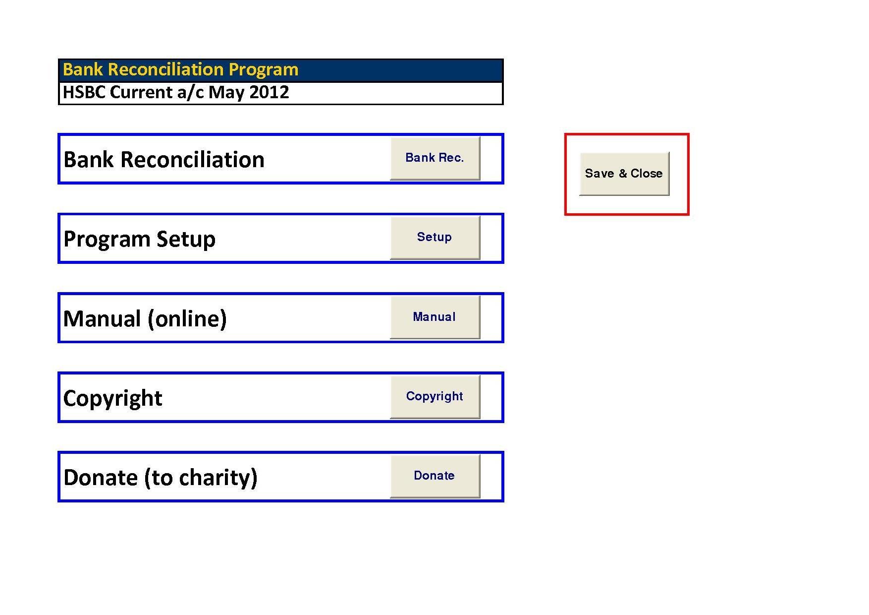 Bank Reconciliation Pro (Excel) download | SourceForge.net