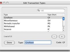 Editing of transaction types