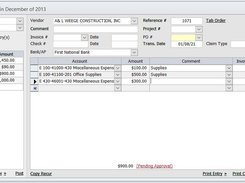 Accounts Payable Screen