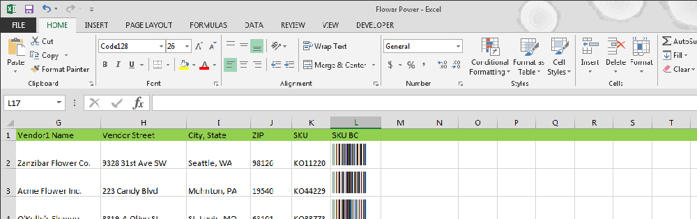Azalea Barcode Software Screenshot 1