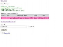 Barcode Transaction Information