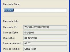 barcode.hostapplication main screen with input/random output