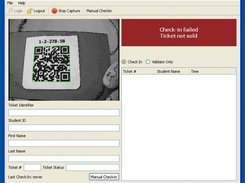 Attempting to check in an invalid ticket