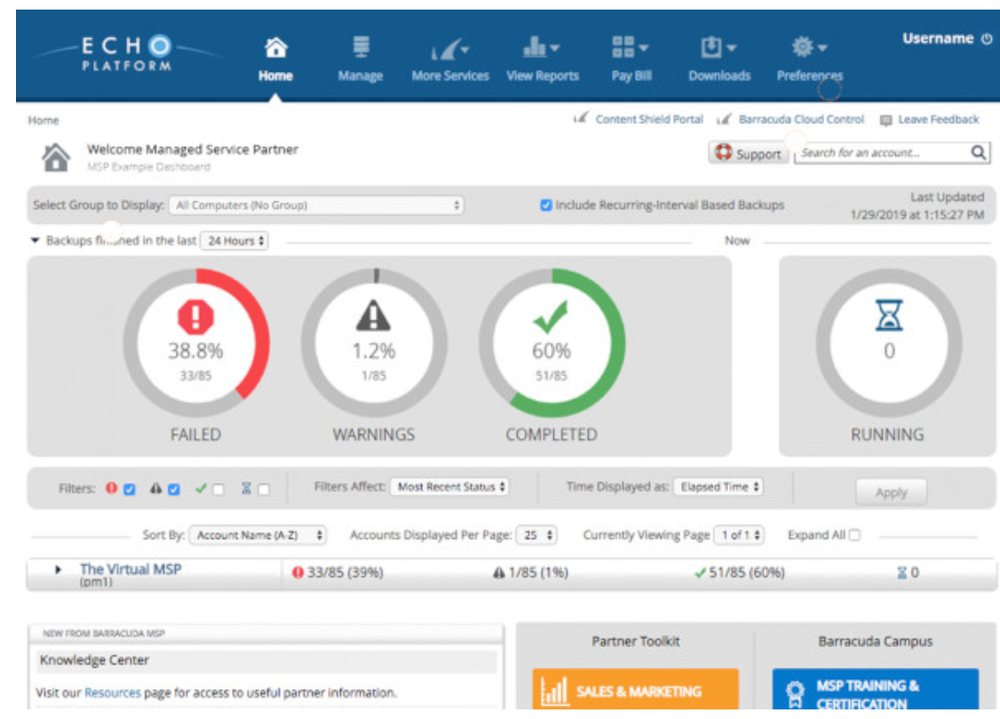 Barracuda Intronis Backup Screenshot 1
