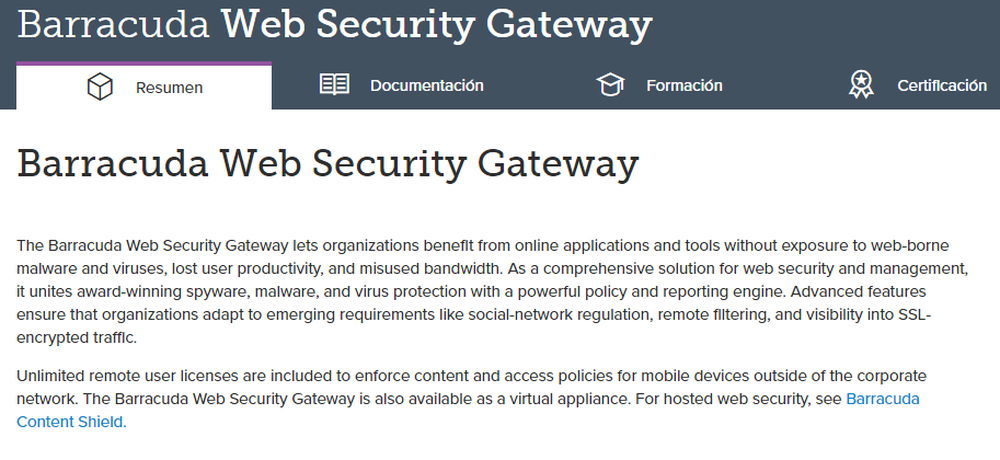 Barracuda Web Security Gateway Screenshot 1