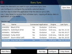 A particularly busy Barry Desktop 0.18.3 Sync screen