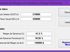 Calculo Margen de Ganancia
