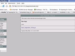 Screenshot of downloads page