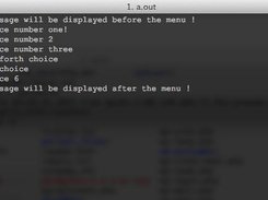 display text before and after the menu