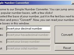 Simple Number Converter 2.5.2 running on Windows 2000 SP4.