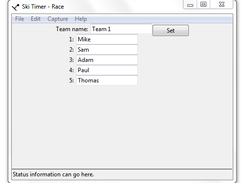Inputing names of participants.