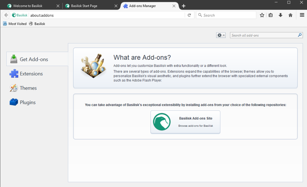 Basilisk Screenshot 1