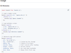 Basket.js Screenshot 1