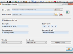 Compiler window of Batch Compiler