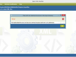 BXM non-identical structure files error message