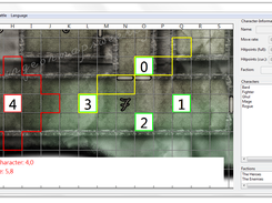 Shapes for displaying move rate and area effects