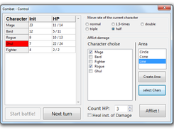 Combat Control Window