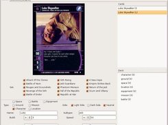 Version 0.1.0 Deck Builder running in Linux