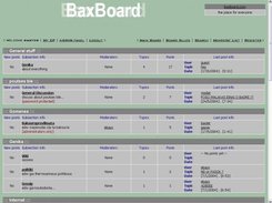 the starting board page..