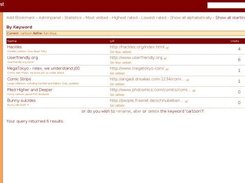 Main bbps screen with 'cartoon' keyword selected