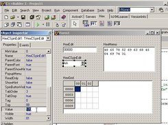 Toolbar and form with hex components