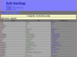 Web front-end: Edit configuration file