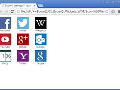 Launcher: links to the most popular web pages in the world, and a little digital clock ;)