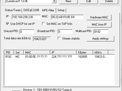 BDADataEx MPE-filter setup