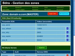 A zone's options/parameters (here in french)